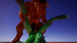 WILD Gambol - MINOTAURO FOLLANDO A LAGARTO VERDE